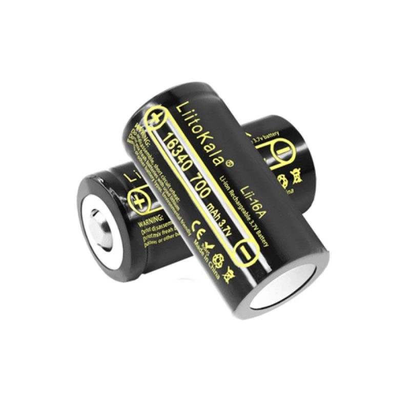 Акумулятор 16340, LiitoKala Lii-16A, 700mAh (50/800)