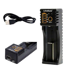 Зарядний пристрій LiitoKala Lii-100, з функцією Powerbank, 14500/16340/18650/26650, USB