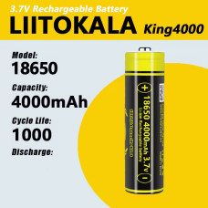Акумулятор 18650, LiitoKala King4000, 4000mAh-JT