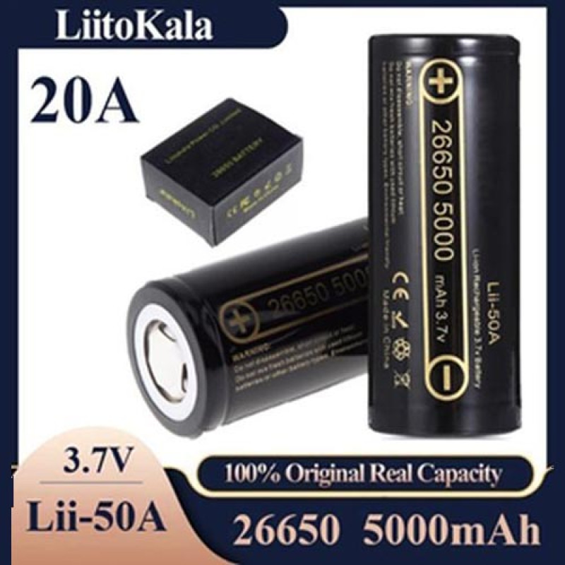 Акумулятор високострумовий 26650, LiitoKala Lii-50A, 5000mAh