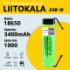 Акумулятор 18650, LiitoKala 34B-N, 3400mAh, з контактами під пайку, ОРИГІНАЛ