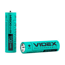 Акумулятор Videx літій-іонний 14500 (без захисту) 800mAh 3.7V