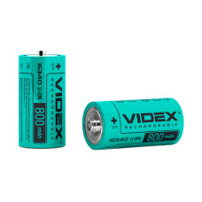 Акумулятор Videx літій-іонний 16340 (без захисту) 3.7V 800mAh