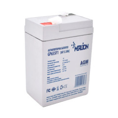 Акумуляторна батарея MERLION AGM GP655F1 6V/5.5Ah