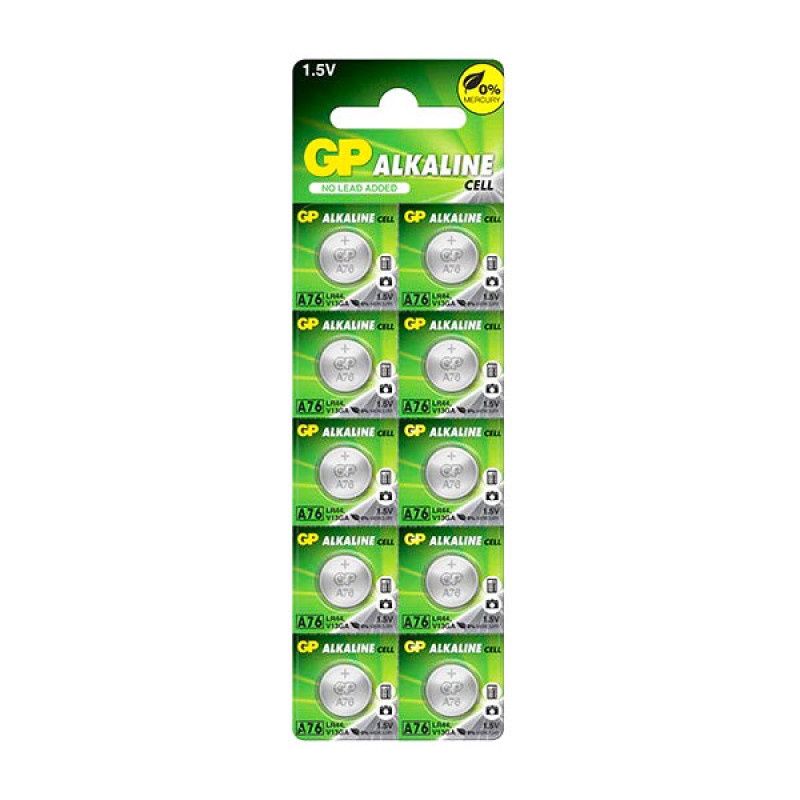 Батарейка годинникова лужна GP A76 (V13GA, LR44, AG13) 1.5V Alkaline