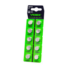 Батарейка годинникова Videx AG12/LR43 1.5V