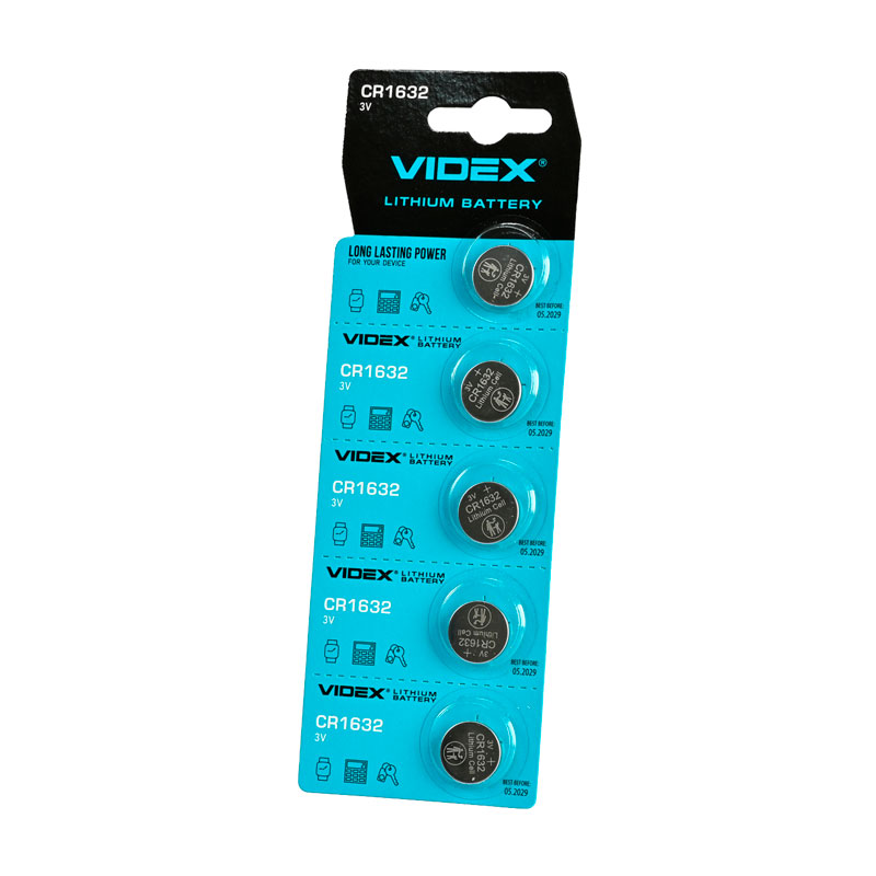 Батарейка літієва Videx CR1632 5шт BLISTER CARD