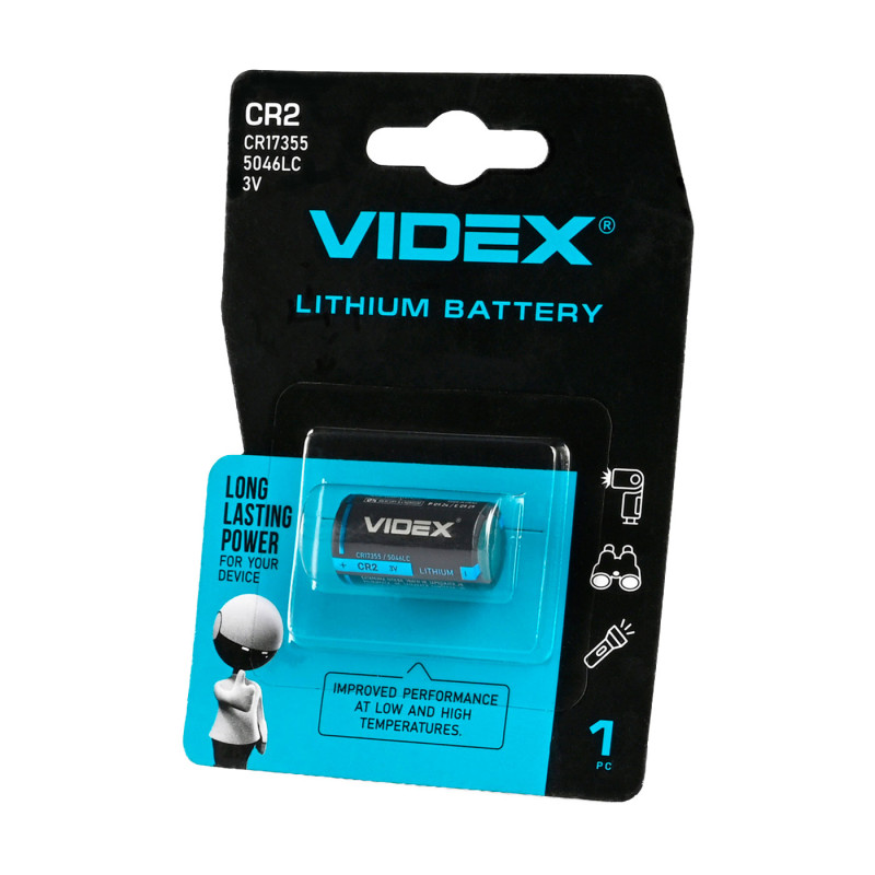 Батарейка літієва Videx CR2/CR17355 3V 800mAh 1шт BLISTER CARD