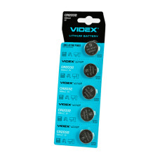 Батарейка літієва Videx CR2032 5шт BLISTER CARD