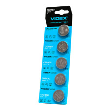 Батарейка літієва Videx CR2450 5шт BLISTER CARD