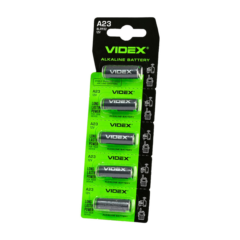 Батарейка лужна Videx А23/Е23А 12V 5шт BLISTER CARD