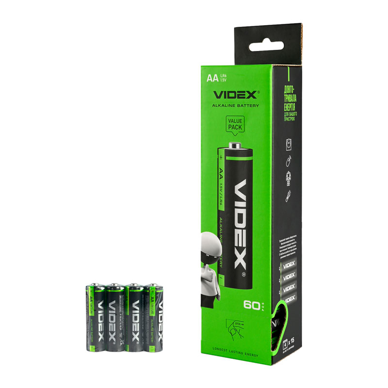 Батарейка лужна Videx Alkaline Battery LR6/AA 1.5V