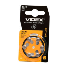 Батарейка повітряно цинкова Videx ZA10/PR70 1.45V BLISTER 6шт