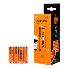 Батарейка сольова Videx R6P/AA 4шт SHRINK