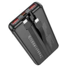 Power bank Borofone BJ57 10000mAh, 22.5W, кабелі USB: Lighting, Type-C, Black, 270g