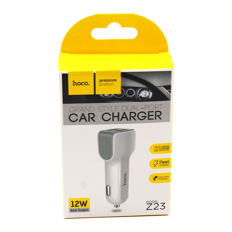 АЗП HOCO Z23 2USB/2.4A/12W Автомобільний зарядний пристрій