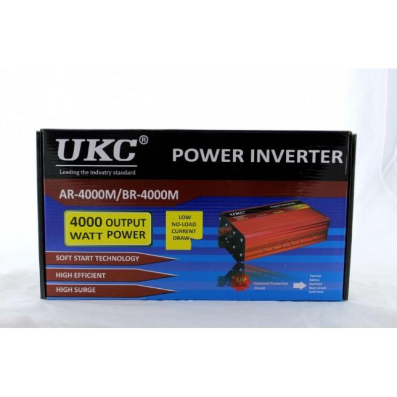 Перетворювач, інвертор UKC AR - AC/DC, 12/220v, 4000W