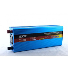 Перетворювач інвертор із чистою синусоїдою UKC NFA-1500D DC/AC 12V/220V 1500W