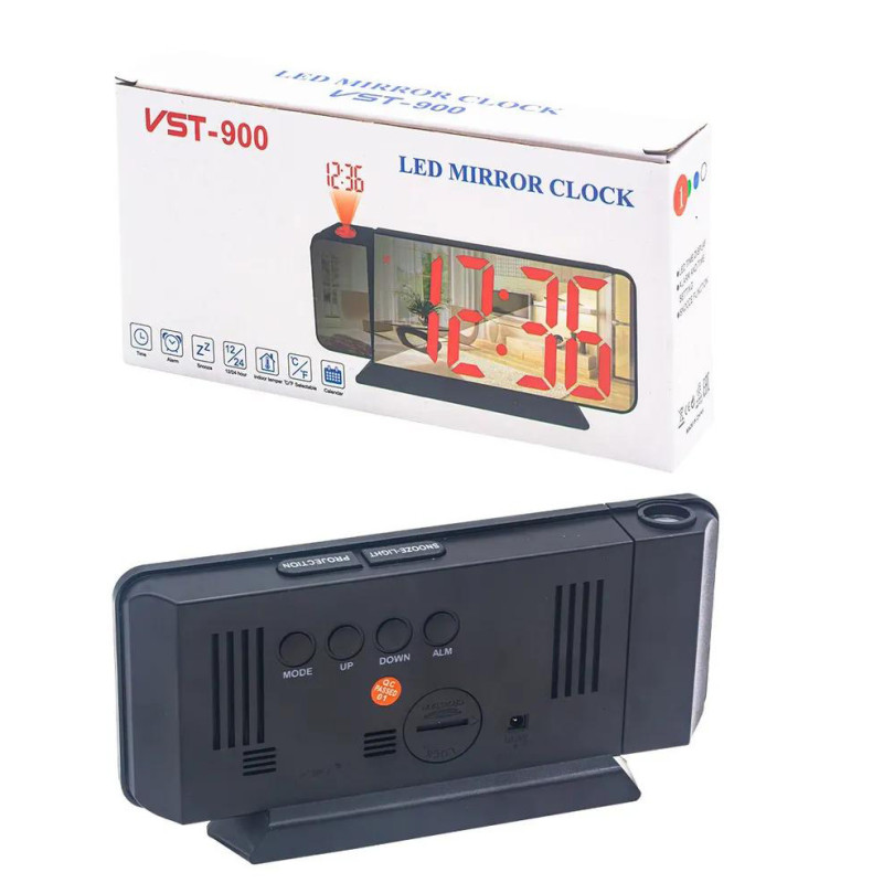 Годинник мережевий проекційний VST-900-4, USB