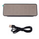 Годинник мережевий VST-898-4, яскраво-зелений, температура, USB