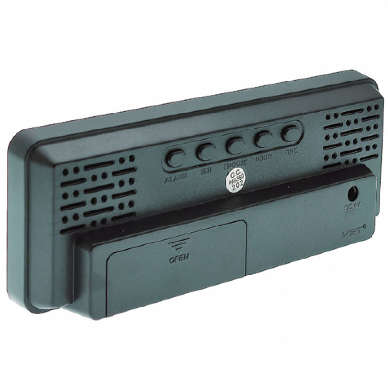Годинник мережевий VST-898-4, яскраво-зелений, температура, USB