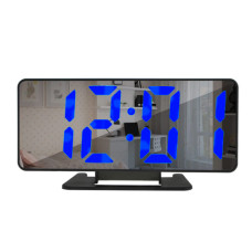 Годинник мережний VST-888-5, синій, температура, USB