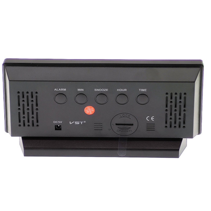 Годинник мережний VST-897-5, синій, температура, USB