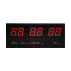 Годинник мережевий 3615 червоні цифри, настінні, настільні, від USB