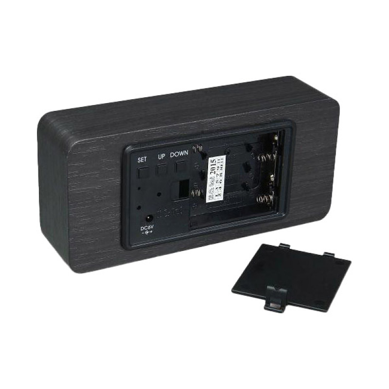 Настільний годинник VST-862-4 зелені цифри, температура, від USB та батарейок