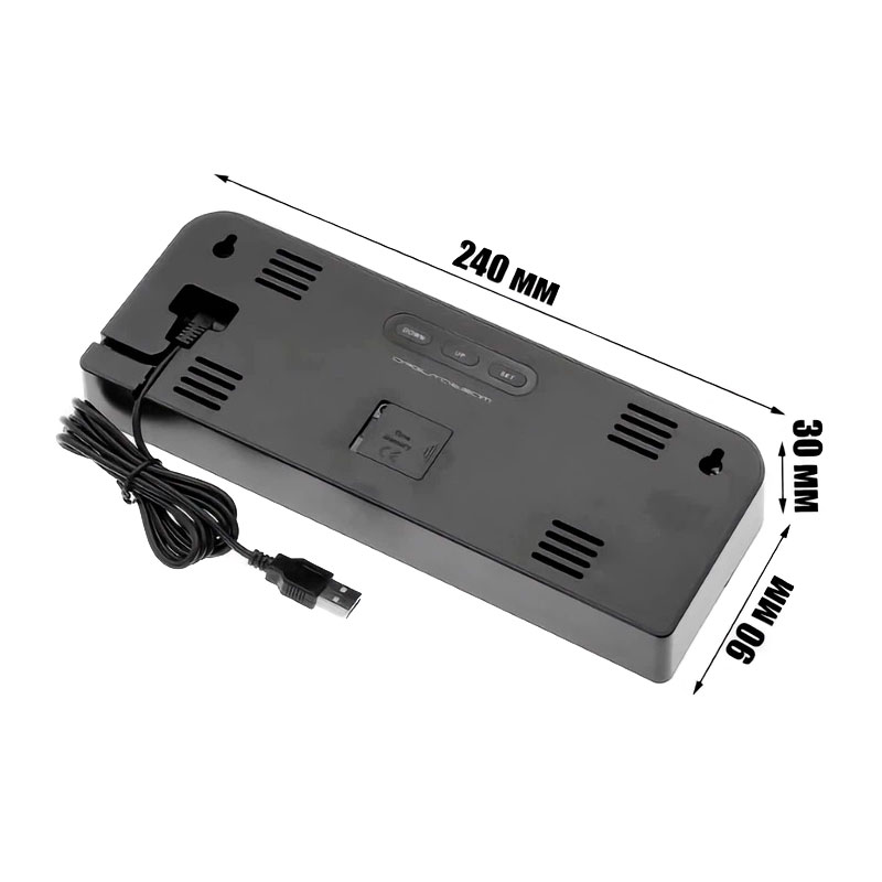 Годинник GH0707 зелені цифри, настінний, настільний, від USB 5V
