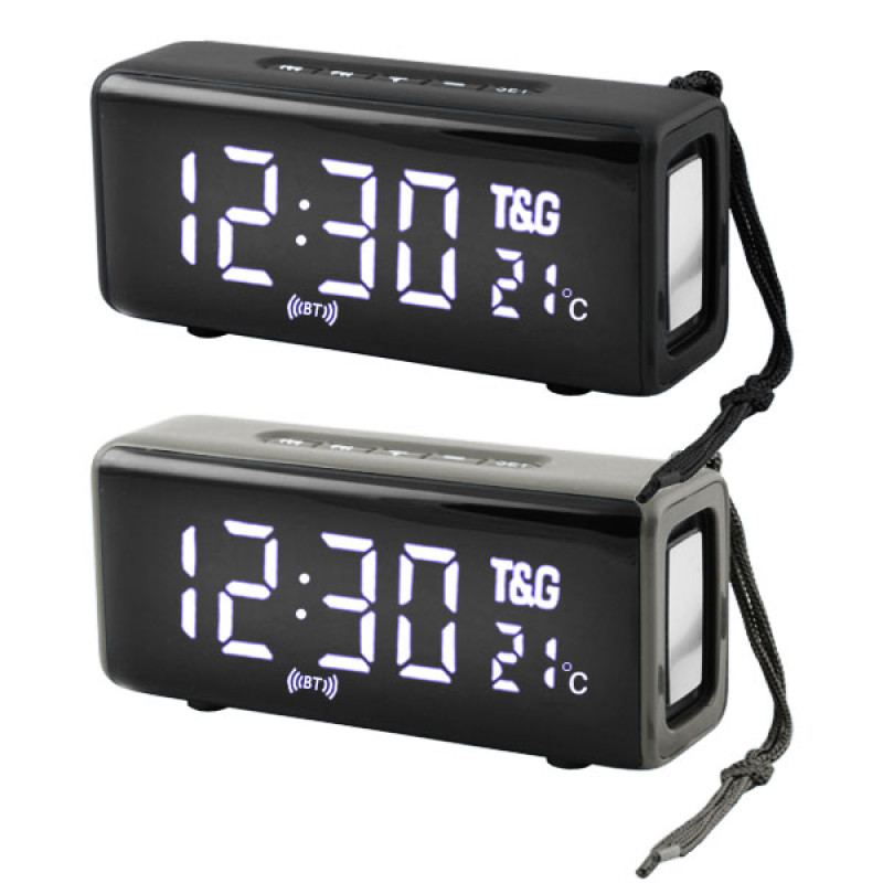 Годинник TG-174 Bluetooth-колонка радіо PowerBank термометр