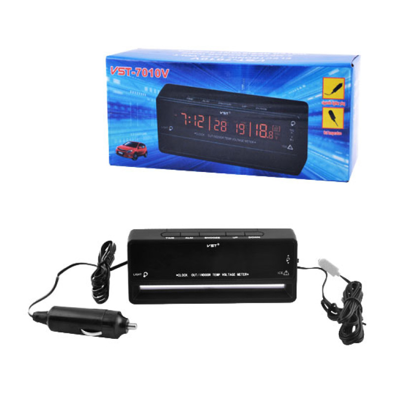 Автогодинник VST-7010V вольтметр, 2 термометри