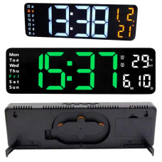 Годинник SM-601 настінний, настільний, температура, дата, з пультом, від USB 5V