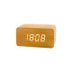 Годинник VST-863-6 дерев'яний, настільний, від USB + батарейки