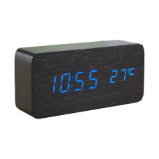 Настільний годинник VST-862-5 сині цифри, температура, будильник, від USB та батарейок