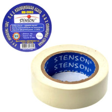 Ізоляційна стрічка ПВХ Stenson MH-0063 біла 19мм 10м