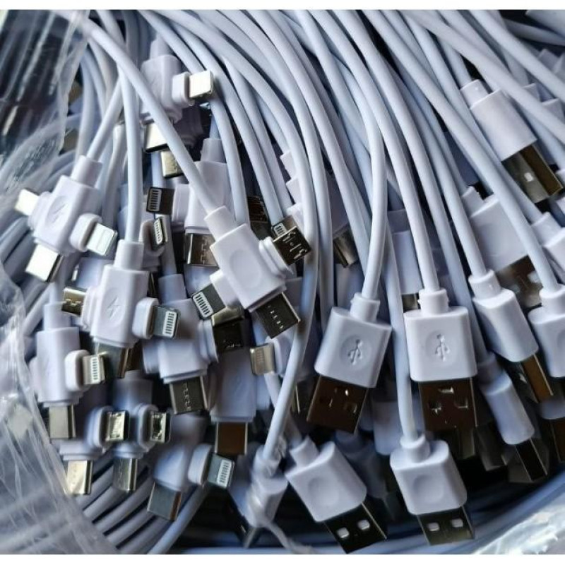 Кабель FAST CHARGE 3в1 (Type-C, Lightning, microUSB) хрестовина