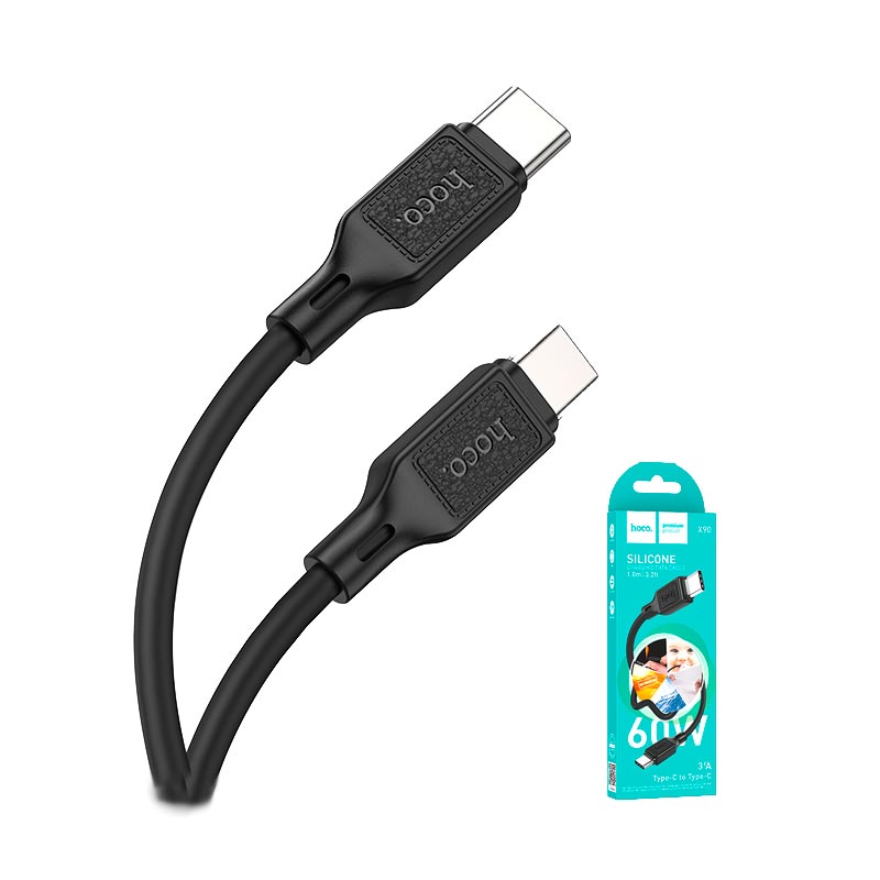 Кабель Type-C/Type-C Hoco X90 Cool 60W silicone charging data cable 1m