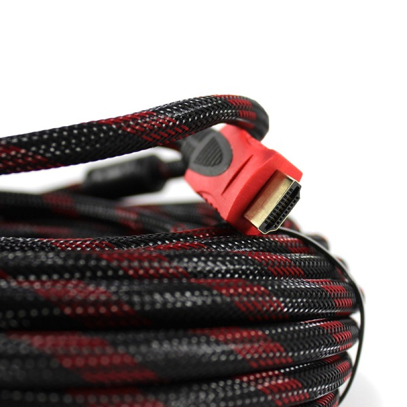 Кабель HDMI/HDMI 20м V1.4 з фільтром у тканинній оболонці