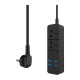 Мережевий подовжувач IQ POWER TB-T07 4USB + 2розетки 2500W 3.1A 2м
