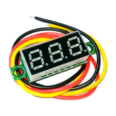 Цифровий вольтметр, діапазон вимірювань 0 -100V, 0.28", три дроти, Green