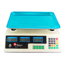 Ваги торговельні Domotec MS-228 50кг/5г, 220В/6В з лічильником ціни