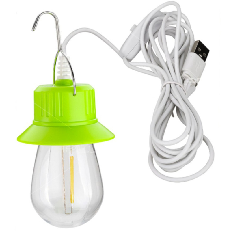LED лампа V07-COB, кабель 3 м, гак, живлення від USB/Type-C