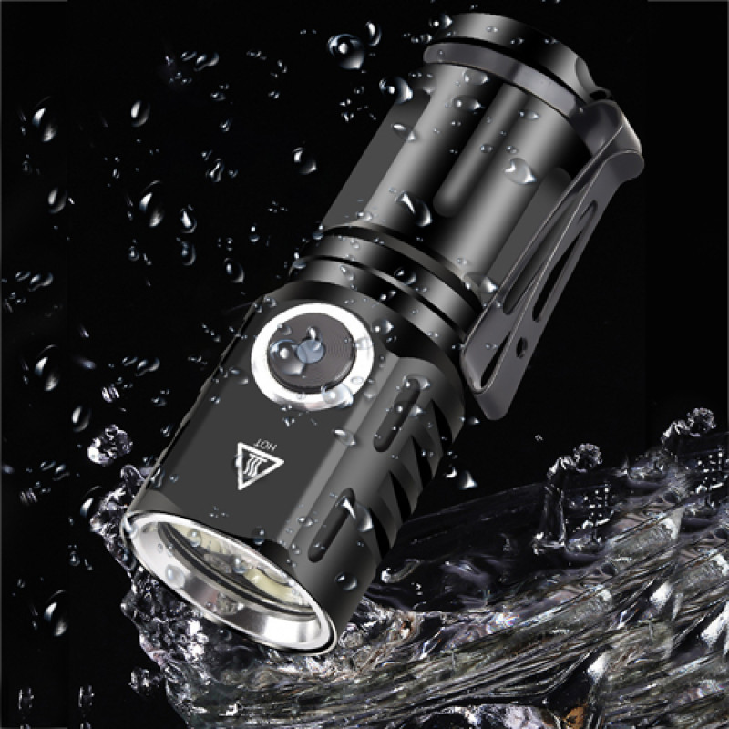 Ліхтар 536-3LED, 1х16340A, індикація заряду, ЗУ Type-C, магніт, Box