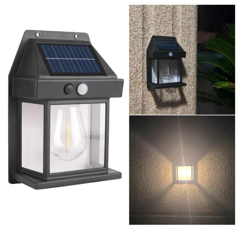 Ліхтар 888-30W вольфрамова лампа, Motion Sensor, 1x14500, сонячна панель
