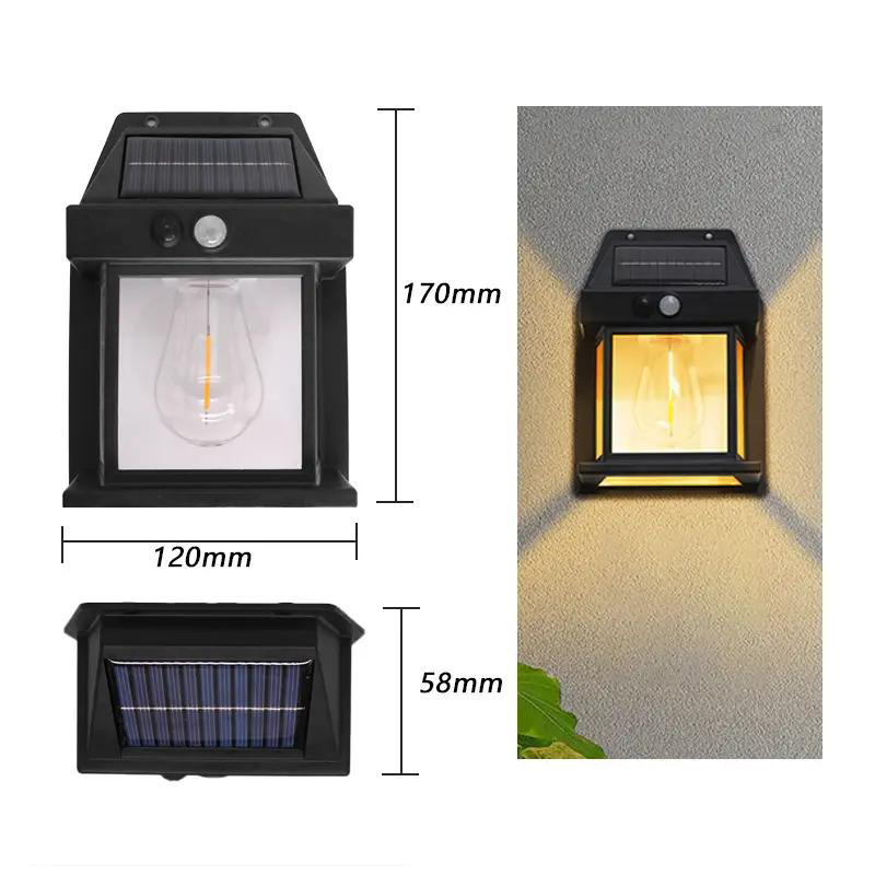 Ліхтар 888-30W вольфрамова лампа, Motion Sensor, 1x14500, сонячна панель