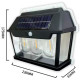 Ліхтар 999-38W вольфрамові лампи, Motion Sensor, 1×18650, сонячна панель