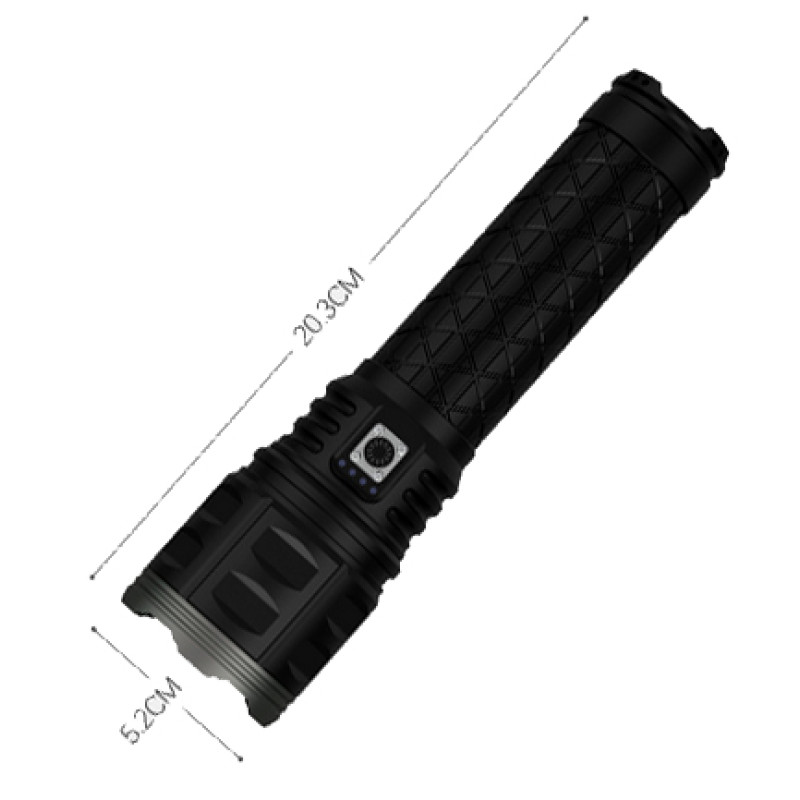 Ліхтар AK138-1 WHITE LASER LED PM60-TG+СУМКА, 8x18650 3.7V, power bank, індикація заряду, ЗУ Type-C, zoom, Box