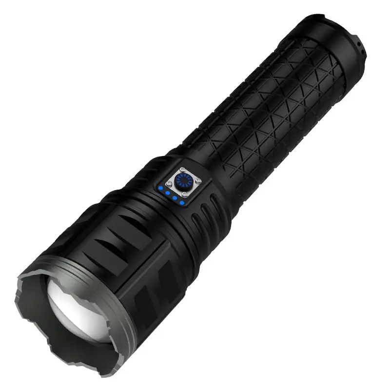 Ліхтар AK138-1 WHITE LASER LED PM60-TG+СУМКА, 8x18650 3.7V, power bank, індикація заряду, ЗУ Type-C, zoom, Box