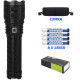 Ліхтар AK138-1 WHITE LASER LED PM60-TG+СУМКА, 8x18650 3.7V, power bank, індикація заряду, ЗУ Type-C, zoom, Box